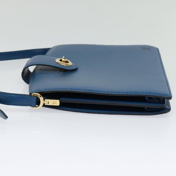 Authentic LOUIS VUITTON Epi Capuchin Shoulder Bag Blue M52345 LV - Picture 10 of 16